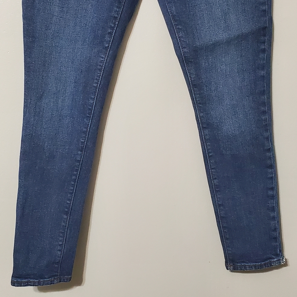 LOFT Outlet Curvy Petite Women’s Skinny Jeans in Dark Blue Wash Size 0 - Picture 3 of 11